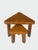 Brutalist Oak Triangle Nesting Tables in style of Pierre Chapo, 1970s, Set of 2 For Sale - Image 9 of 9