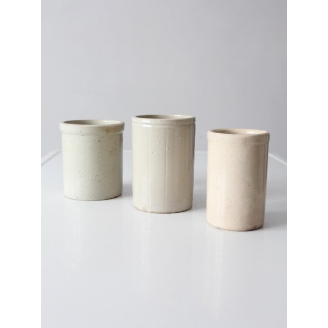 Antique Stoneware Kitchen Crocks Set of 3 For Sale - Image 10 of 17