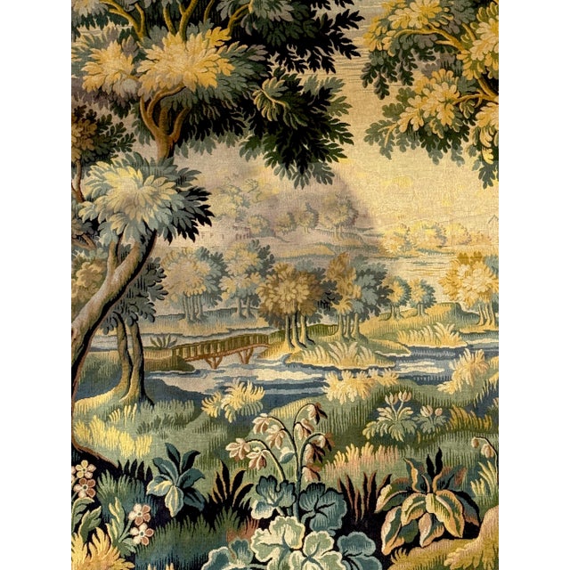 Monumental French Aubusson-Style Verdure Tapestry by Les Tapisseries d’Halluin For Sale - Image 15 of 18