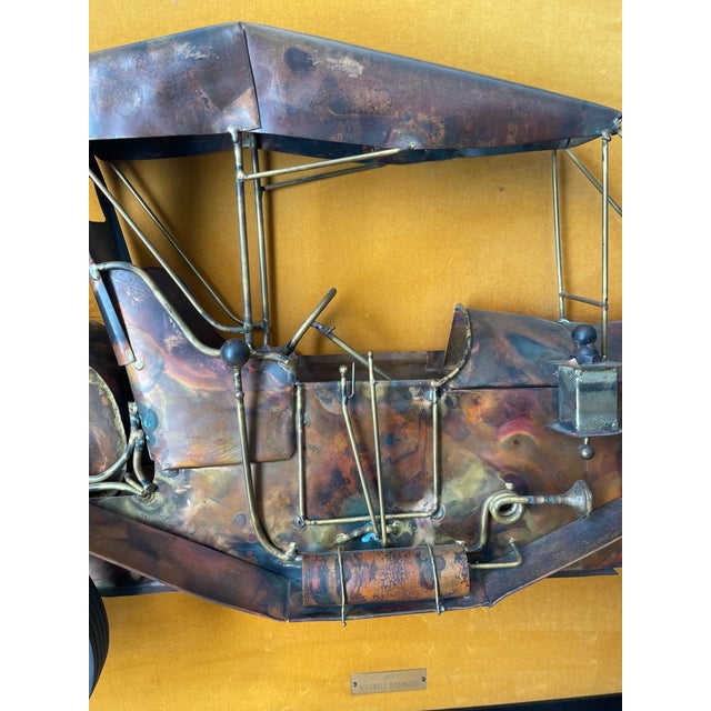 Mid-Century Modern Fabulous Original Brutalist Curtis Jere Style Maxwell Roadster Wall Sculpture For Sale - Image 3 of 4