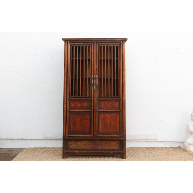 Tall Antique Chinese Lattice Noodle Cabinet For Sale - Image 13 of 13
