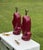 Ruby Red Vintage 1980s Postmodern Cranberry Red Sculptural Wave Ceramic Table Lamps - A Pair For Sale - Image 8 of 10