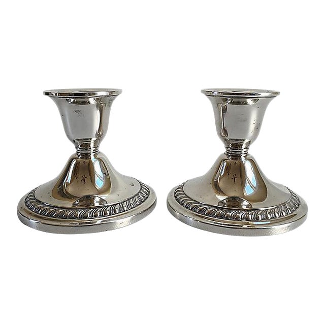 Sterling Silver "Newport" Candle Holders A Pair Chairish