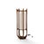 Modeline Model 635 Mid Century Sculptured Walnut and Brass Table Lamp This lamp measures: 13.75 wide x 13.75 deep x 38.75...
