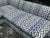 Late 20th Century Vintage Boho Custom Sectional Sofa in Quadrille “Deauville” For Sale - Image 5 of 12