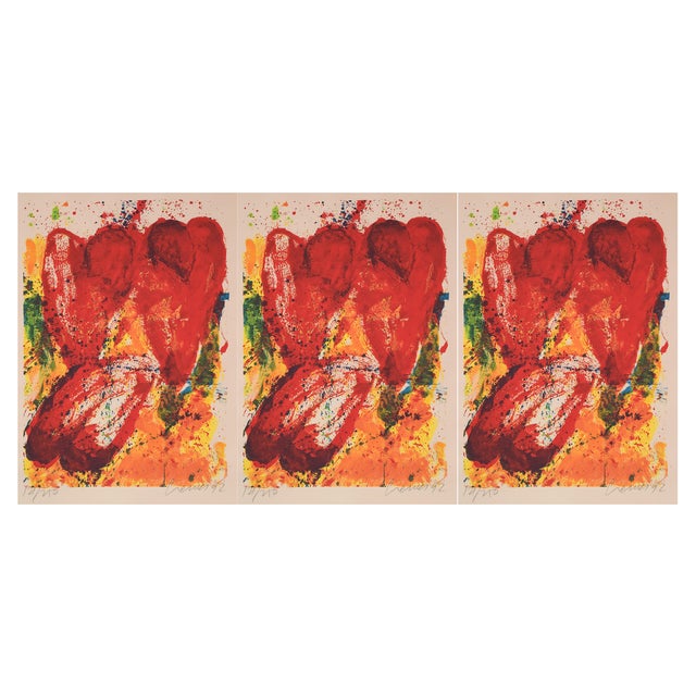 Jan Cremer, Three Tulips Nr.II, 1992, Ink on Paper For Sale