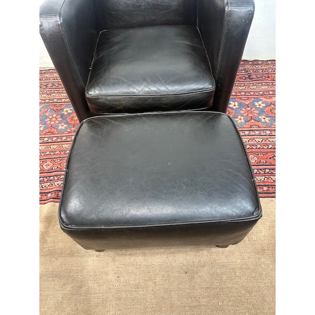 1960s 1960s Bradington Young Armchair and Ottoman For Sale - Image 5 of 11