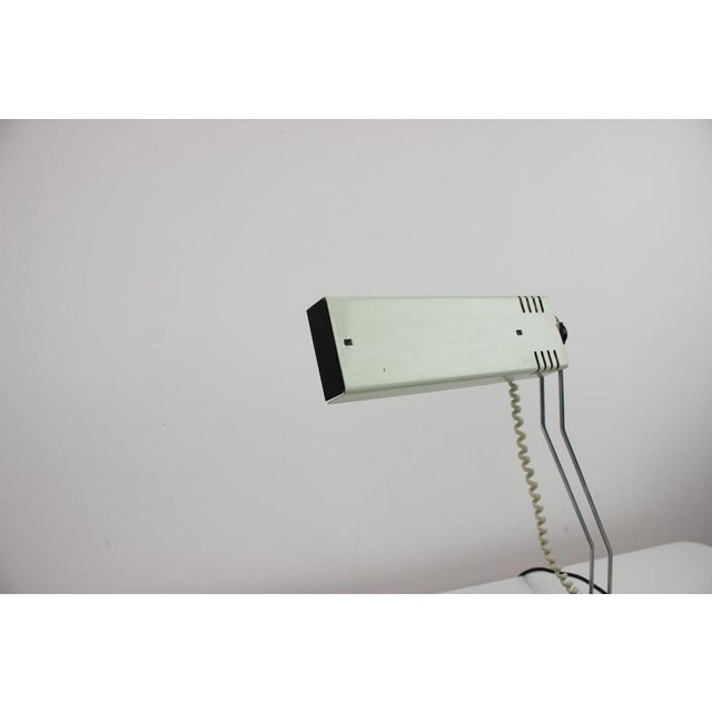 Silver Table Lamp attributed to Josef Mára for Tesla, 1990s For Sale - Image 8 of 18