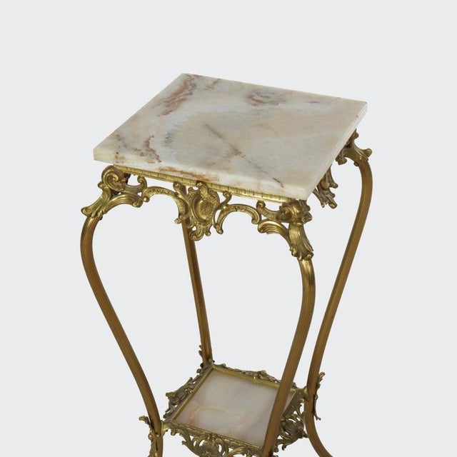 Rococo Rococo Gilt Bronze & Onyx Plant Stand C1910 For Sale - Image 3 of 11