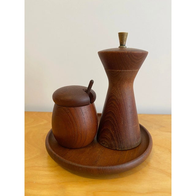 Wood Kay Bojesen Teak Condiment Set - 3 Pieces For Sale - Image 7 of 9