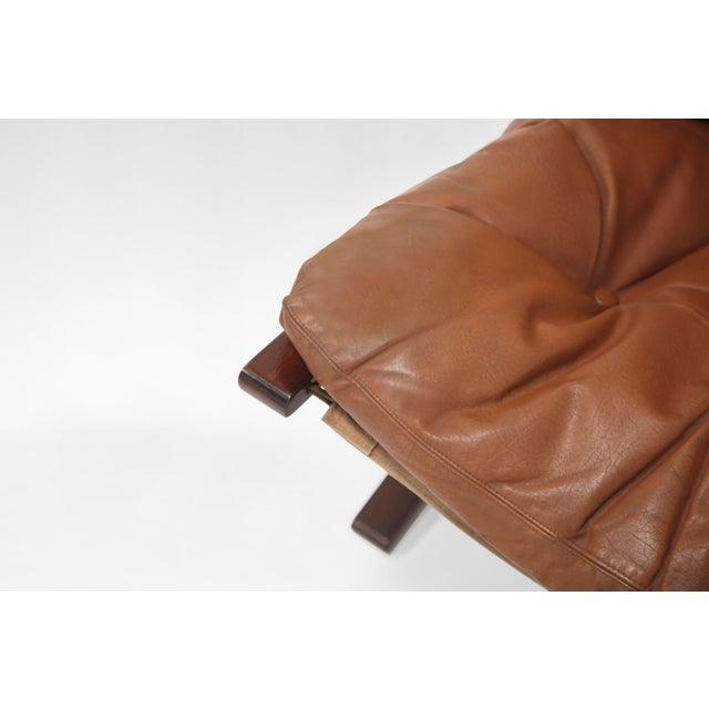 Copper Vintage Siesta High Back Lounge Chair by Ingmar Relling in Cognac Leather For Sale - Image 8 of 8