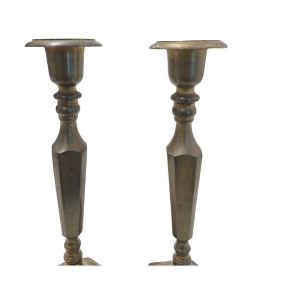 1940s 1940s Copper Colonial Taper Candle Stick Holders- Set of 2 For Sale - Image 5 of 12