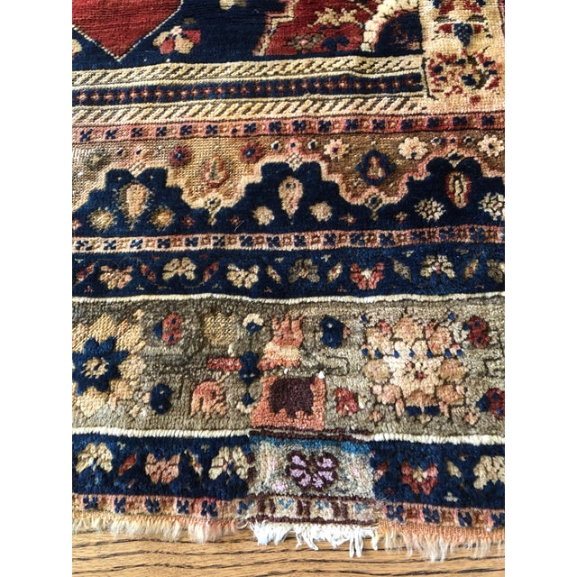 Early 20th Century Antique Floral Double Niche Carpet - 3′2″ × 5′9″ For Sale - Image 9 of 13