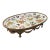 Decorative Platter Mounted on Ornate Metal Base For Sale