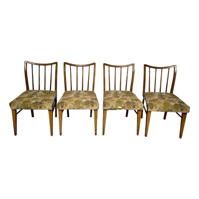 1950s Set of 4 MCM Danish Style Dining Chairs For Sale