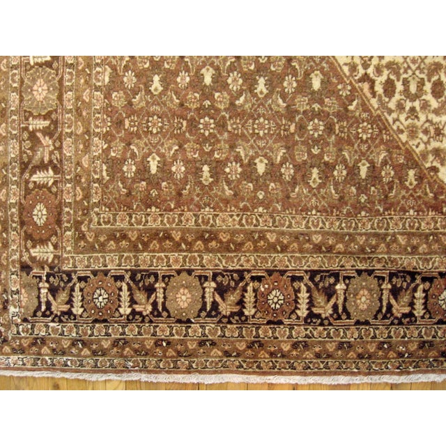 Persian Antique Persian Tabriz Oriental Carpet in Room Size with Central Medallion For Sale - Image 3 of 5