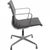 Charles Eames Ea-108 office chair upholstered in dark brown leather and with chrome armrests and frame. The chair is from...