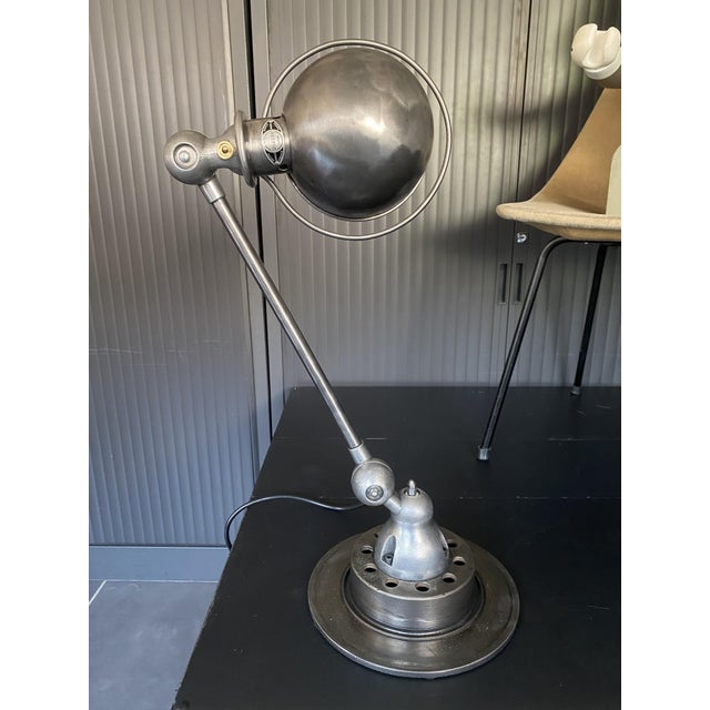 Industrial Vintage Table Lamp by Jean-Louis Domecq for Jieldé, 1950s For Sale - Image 3 of 18