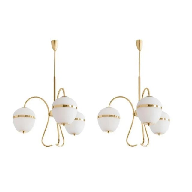 Triple chandelier china 02 by magic circus editions dimensions: h 120 x w 80.3 x d 25 cm materials: brass, mouth blown...