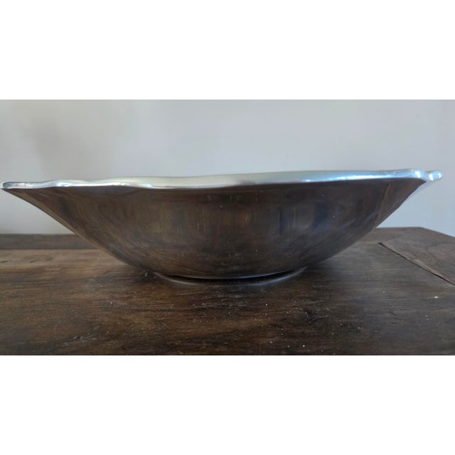 Early 2000s Five Elm Mirror-Polished Cast Aluminum Centerpiece Bowl For Sale In New York - Image 6 of 16
