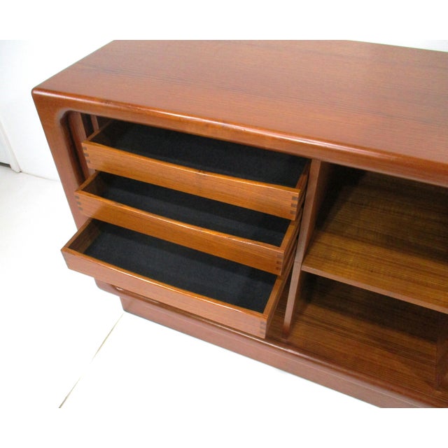 Brown Mid Century Teak Tambor Door Credenza by Dyrlund Denmark (A) For Sale - Image 8 of 15