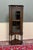 Antique English Jacobean Dark Oak Corner Cabinet with Barley Twist Legs and Glass Door~~c. 1920s-30s Three (3) interior...