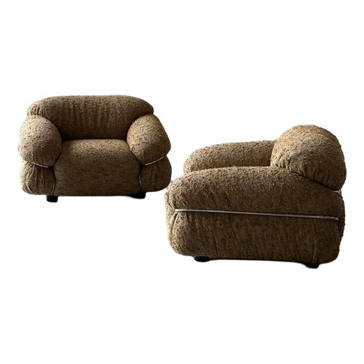Sesann Armchairs by Gianfranco Fratinni, Set of 2 For Sale