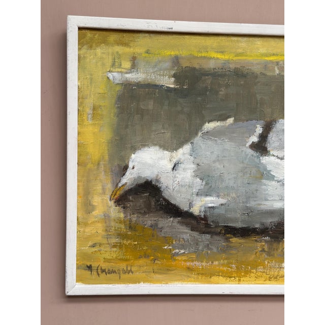 Ingeborg Stragnell, Seagull, 1960s, Oil Painting on Canvas, Framed For Sale - Image 6 of 18