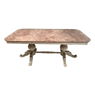 Louis Philippe Table with Marble Top, 1900s For Sale