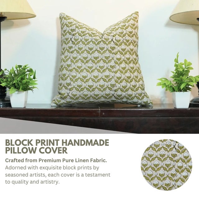 This cushion cover lives up to its name with a delicate hand block print that exudes timeless sophistication. Crafted on...