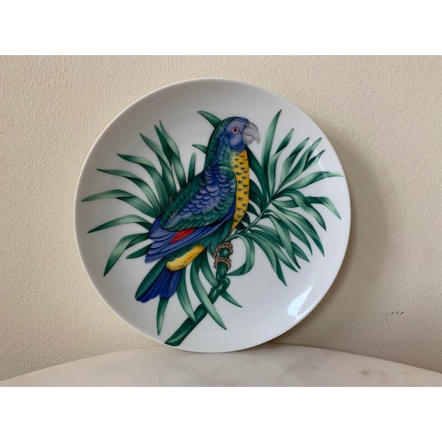1980s Fitz and Floyd Fine Porcelain Parrot Plate For Sale - Image 9 of 9