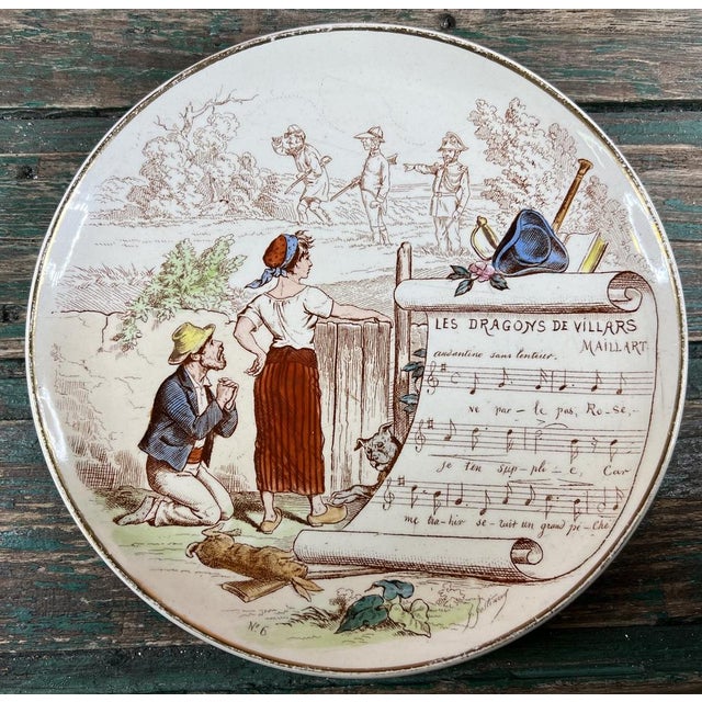 Wall Plates on Opera Music by Crei Montereau, 19th Century, Set of 3 For Sale - Image 9 of 14