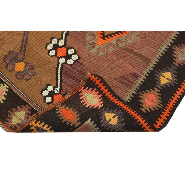 Mid 20th Century Mid 20th Century Vintage Turkish Kars Kilim Rug For Sale - Image 5 of 7