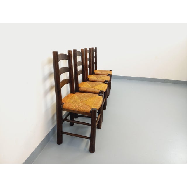 1960s Vintage Brutalist Chairs by Georges Robert, 1960s, Set of 4 For Sale - Image 5 of 18