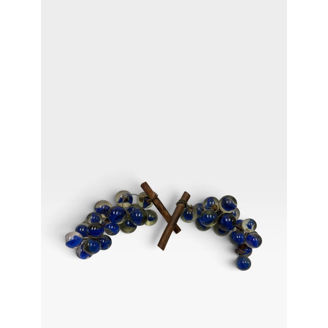 Add a unique spark of light and texture to your tabletop with this authentic, hand-crafted pair of 1960s glass marble...