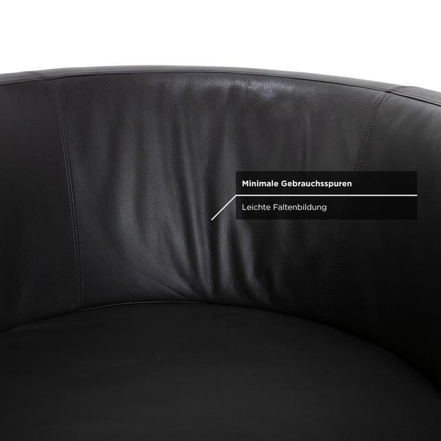 Gray Ishino Swivel Lounge Chair in Anthracite Leather from Walter Knoll / Wilhelm Knoll For Sale - Image 8 of 15