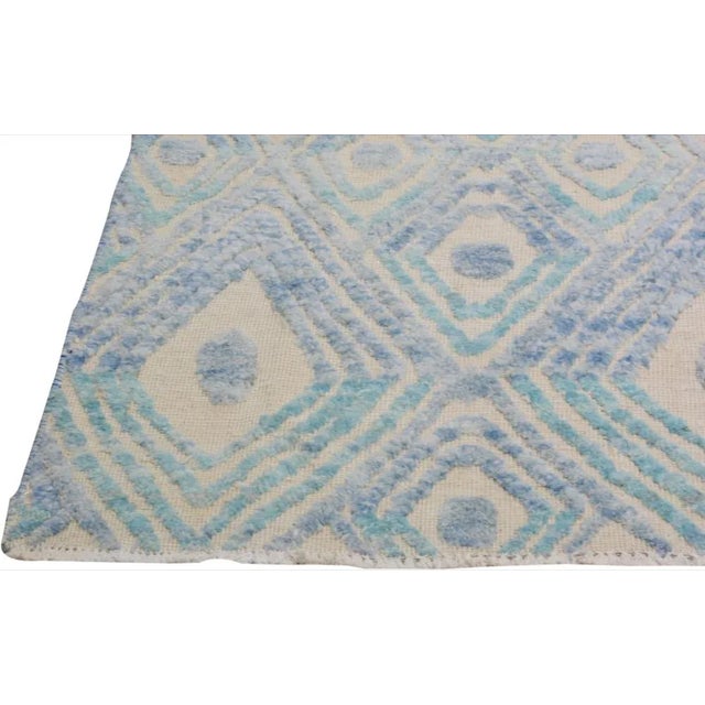 1990s Moroccan Sheba Hand Knotted Wool Rug, 8'7x9'9 For Sale - Image 5 of 6