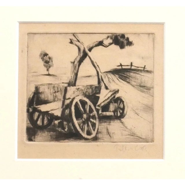 Unknown, Wagon, 1940s, Etching on Paper For Sale