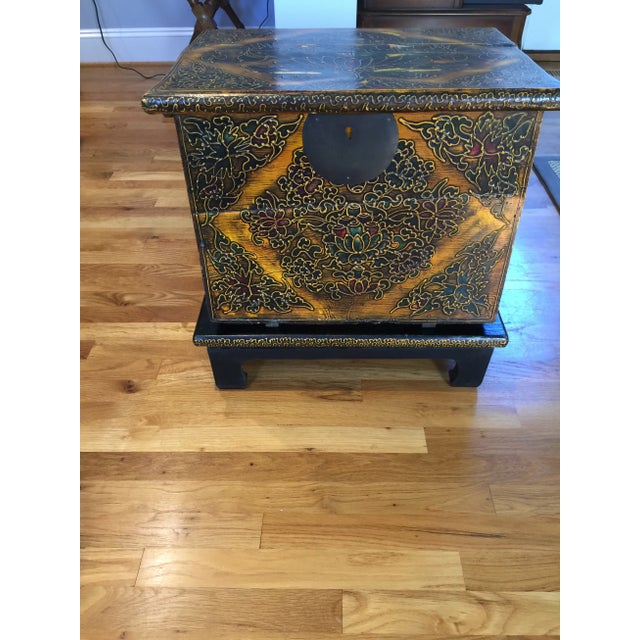 Boho Chic 19th Century Tibet Chest For Sale - Image 3 of 12