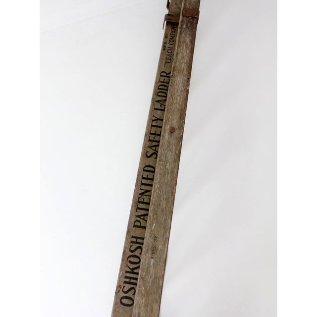 Early 20th Century Oshkosh Patented Safety Ladder For Sale - Image 9 of 18