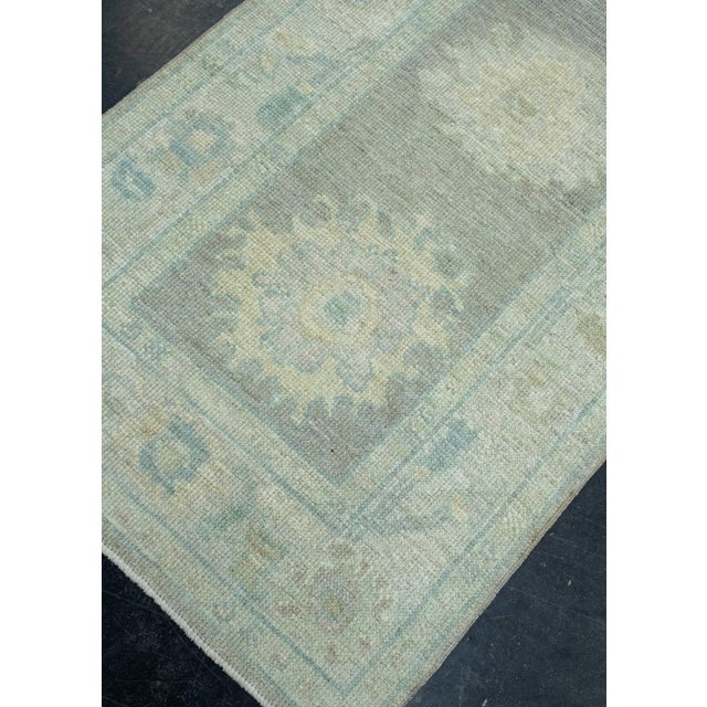 Turkish Turkish Oushak Runner Rug 2'10" x 8'7" #17452 For Sale - Image 3 of 8
