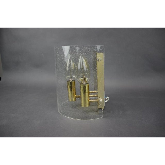 Brass and Bubble Glass Wall Lamp, Germany, 1970s For Sale - Image 6 of 16