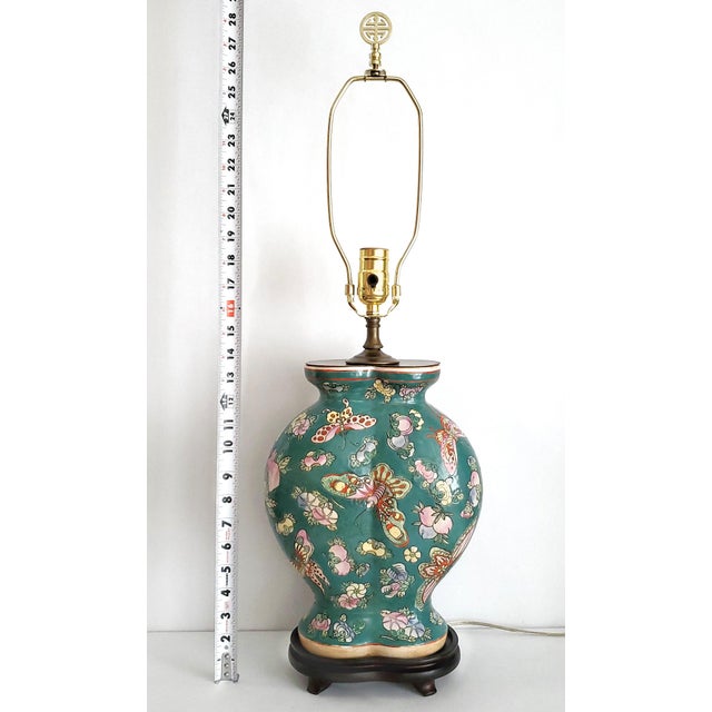 Chinese Lamp Ginger Jar Butterflies For Sale - Image 3 of 11