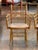 Textile 19th Century Pair of Painted Faux Bamboo Armchairs With Rush Seats For Sale - Image 7 of 10