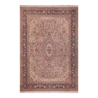 Art Nouveau Pak-Persian Taupe/Green Wool Rug - 8'11'' X 12'0'' For Sale