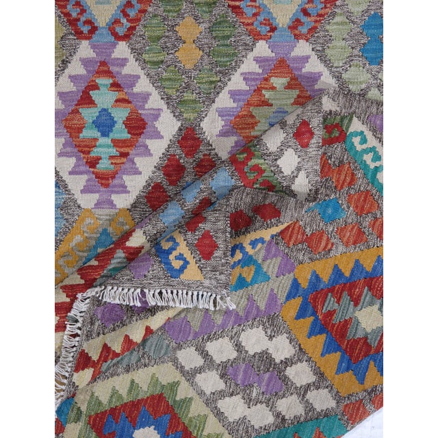 Tribal Handwoven Tribal Kilim Rug 6'8" X 9'8" For Sale - Image 3 of 5