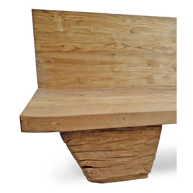 Early 21st Century Modern Vintage Teak Java Bench For Sale - Image 5 of 7