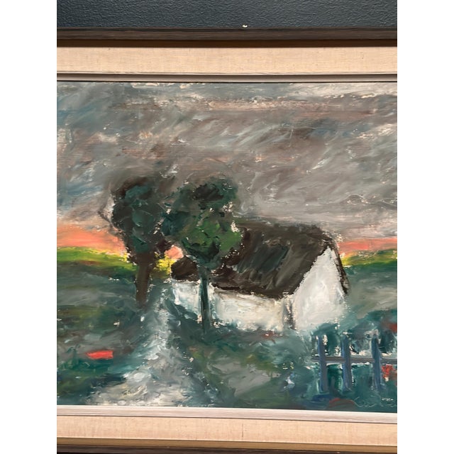 Kai Nielsen, Landscape with Houses, 1960s, Oil on Panel, Framed For Sale - Image 4 of 13