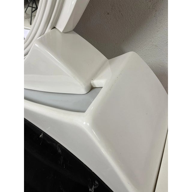 White Space Age Style Chest of Drawers with Backlit Mirror in Wood and Fiberglass from DBM, 1960s For Sale - Image 8 of 9