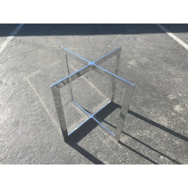 Round Mid Century Modern Onyx Table, Aluminum Base, 1970s For Sale - Image 12 of 12